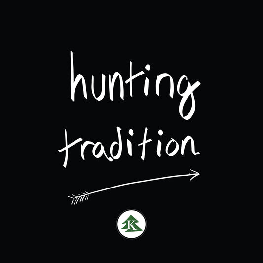 Blog image with the text 'Hunting Tradition' featuring the Kempain Family Outfitters tree emblem, perfect for highlighting outdoor and hunting-related content.