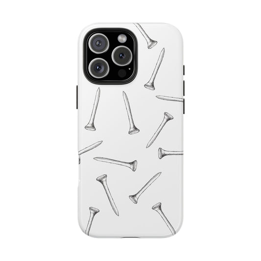 Phone Cases - Golf Tee Pattern Minimalist Golf Tee Illustration