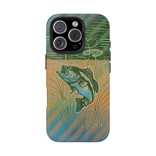 Bass Under Lily Pads Phone Case