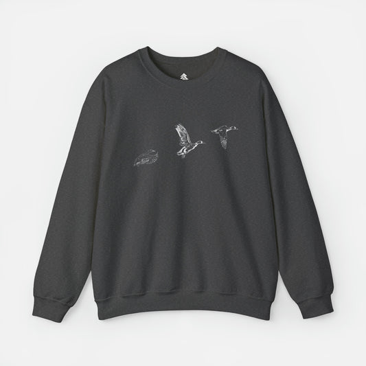 Adult Three Flying Ducks Crewneck | Unisex Fit