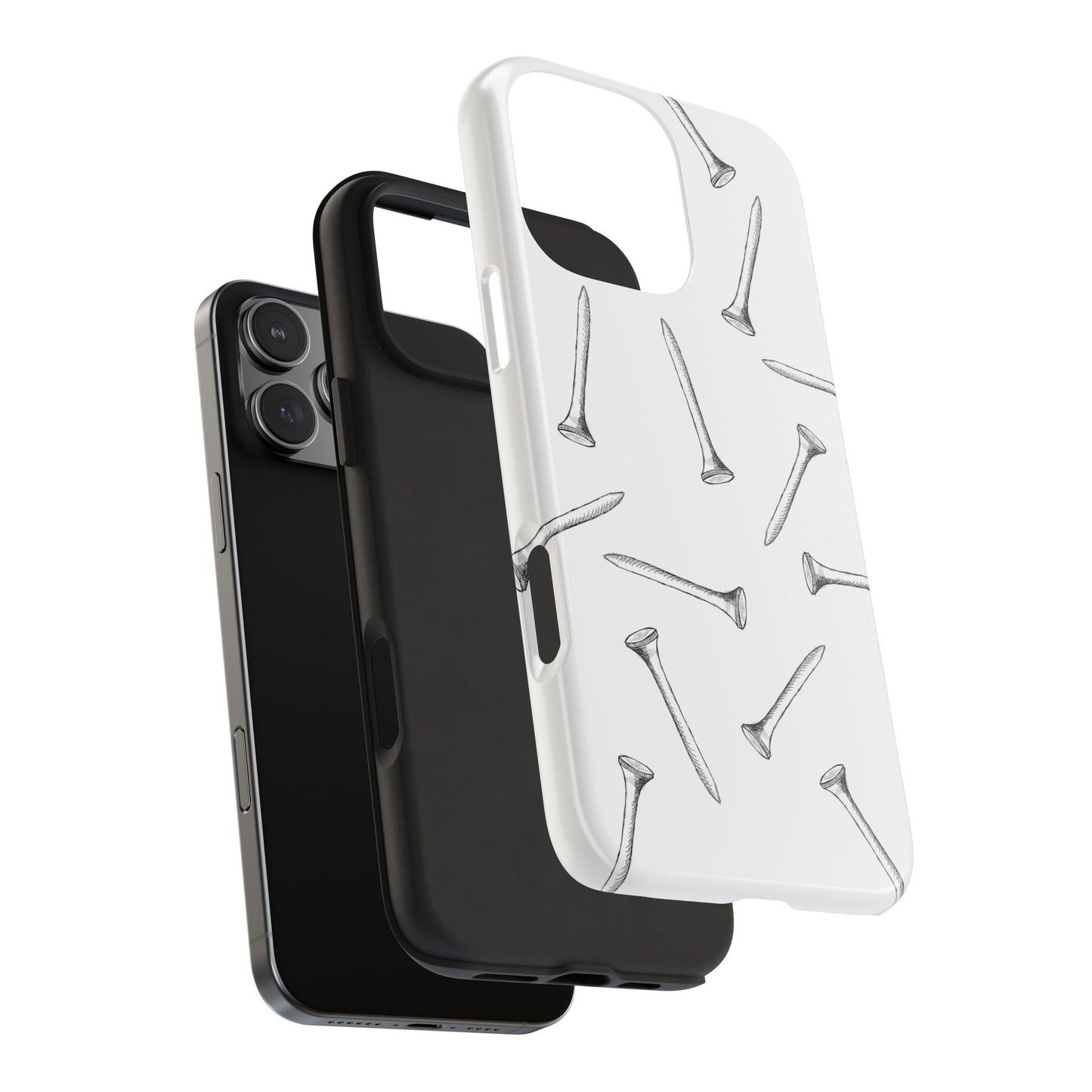 Phone Cases - Golf Tee Pattern Minimalist Golf Tee Illustration