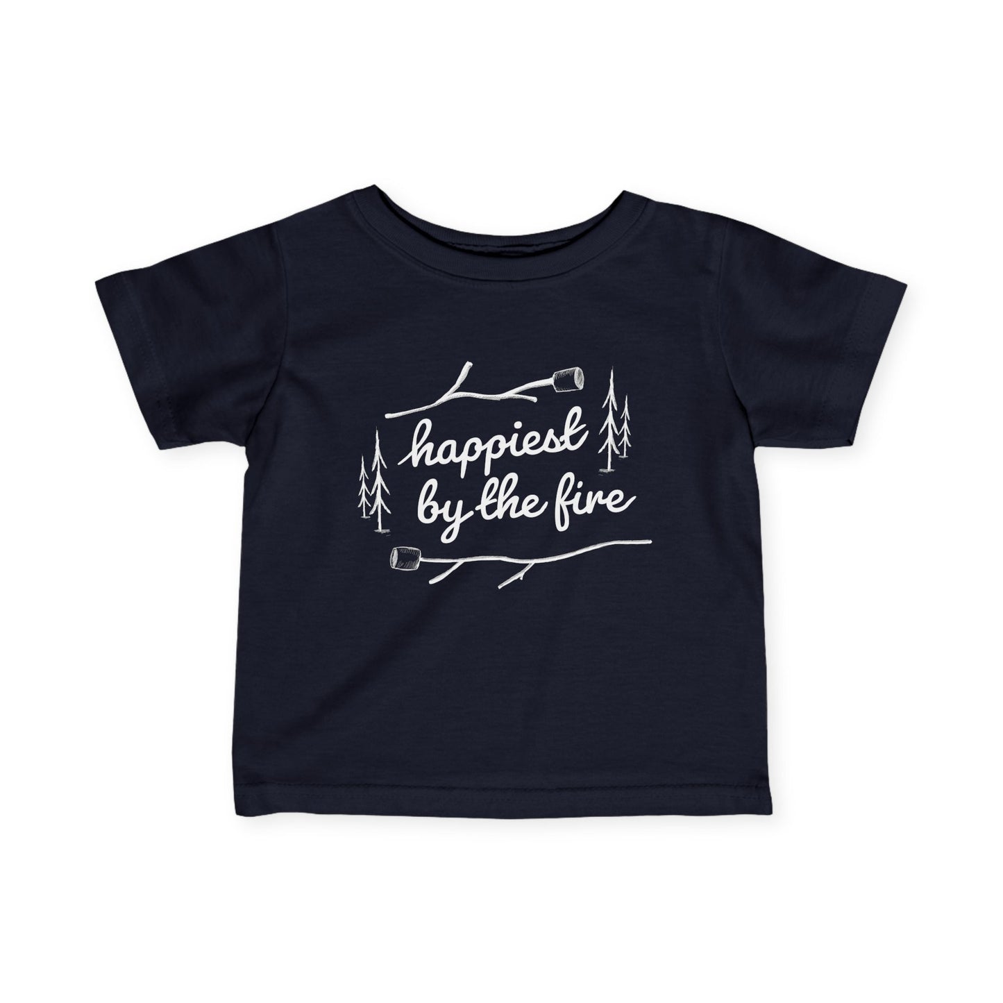 Infant Tee - Happiest By the Fire - Marshmellows and Sticks