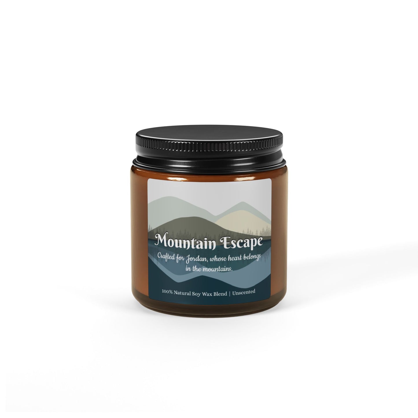 Soy Candle - Mountain Escape Personalized with Name - 2 sizes Available
