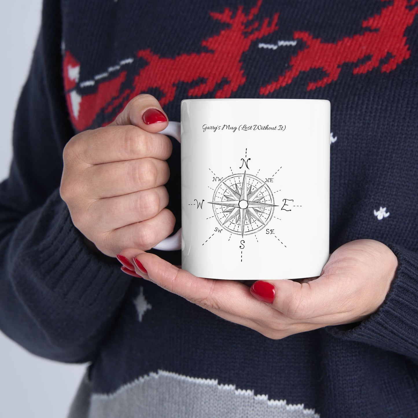 Personalized Compass Rose Mug