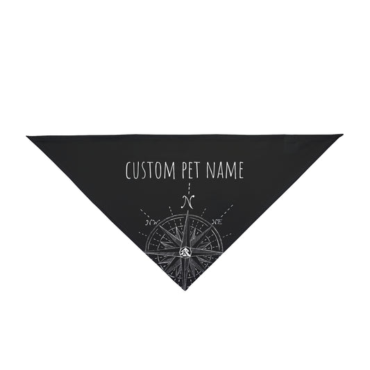Custom True North Compass Pet Bandana