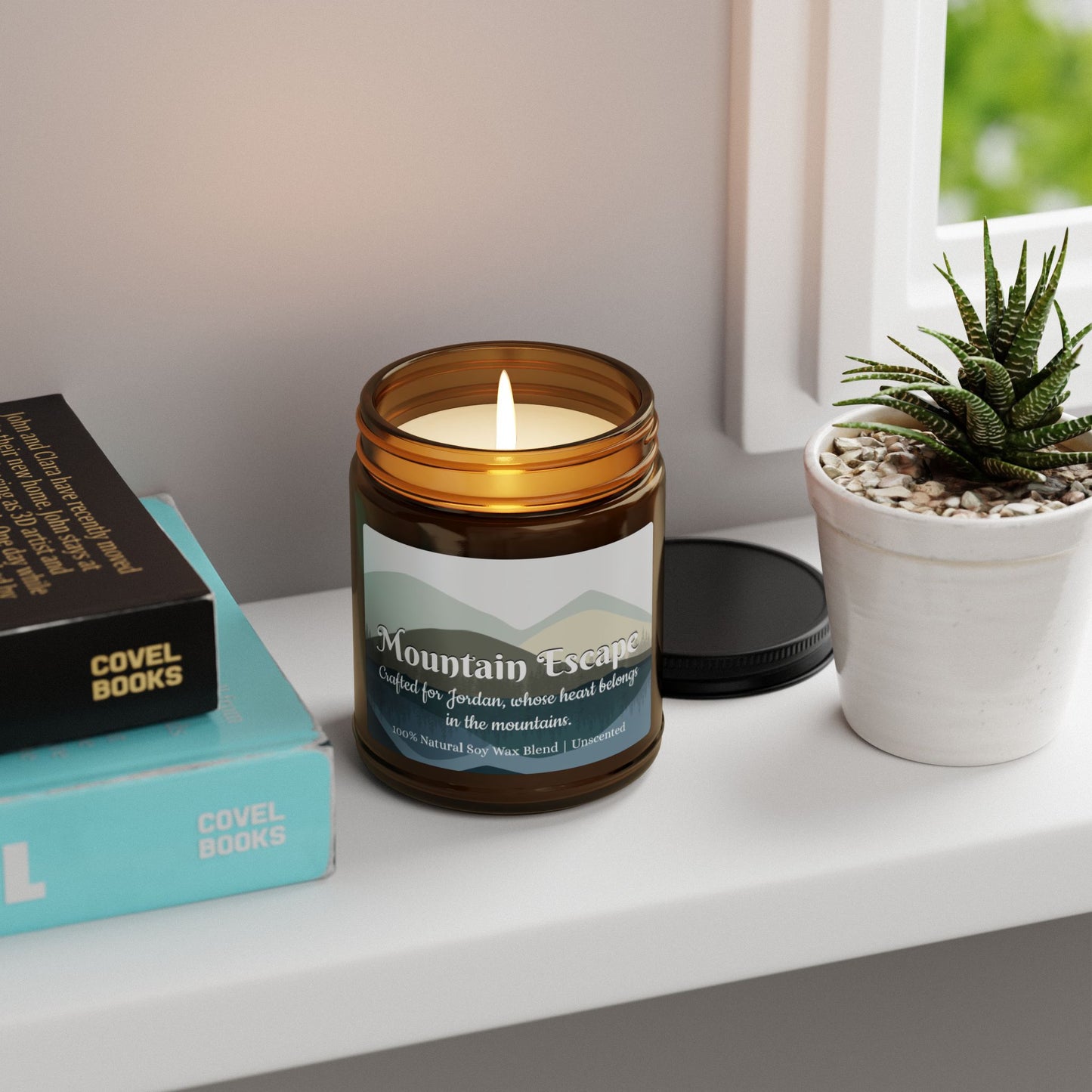 Soy Candle - Mountain Escape Personalized with Name - 2 sizes Available