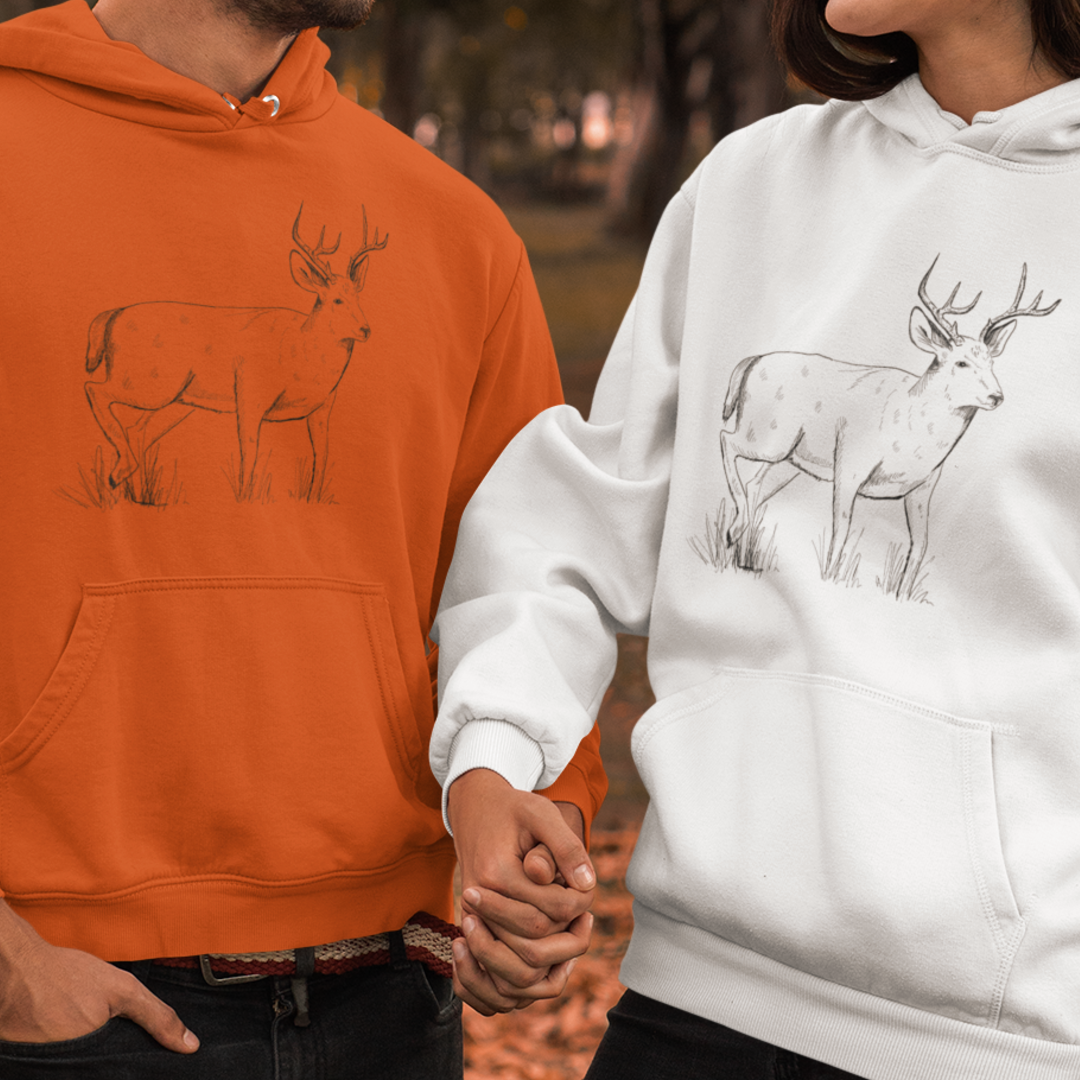 Adult 6 Point Buck Hoodie | Unisex Fit
