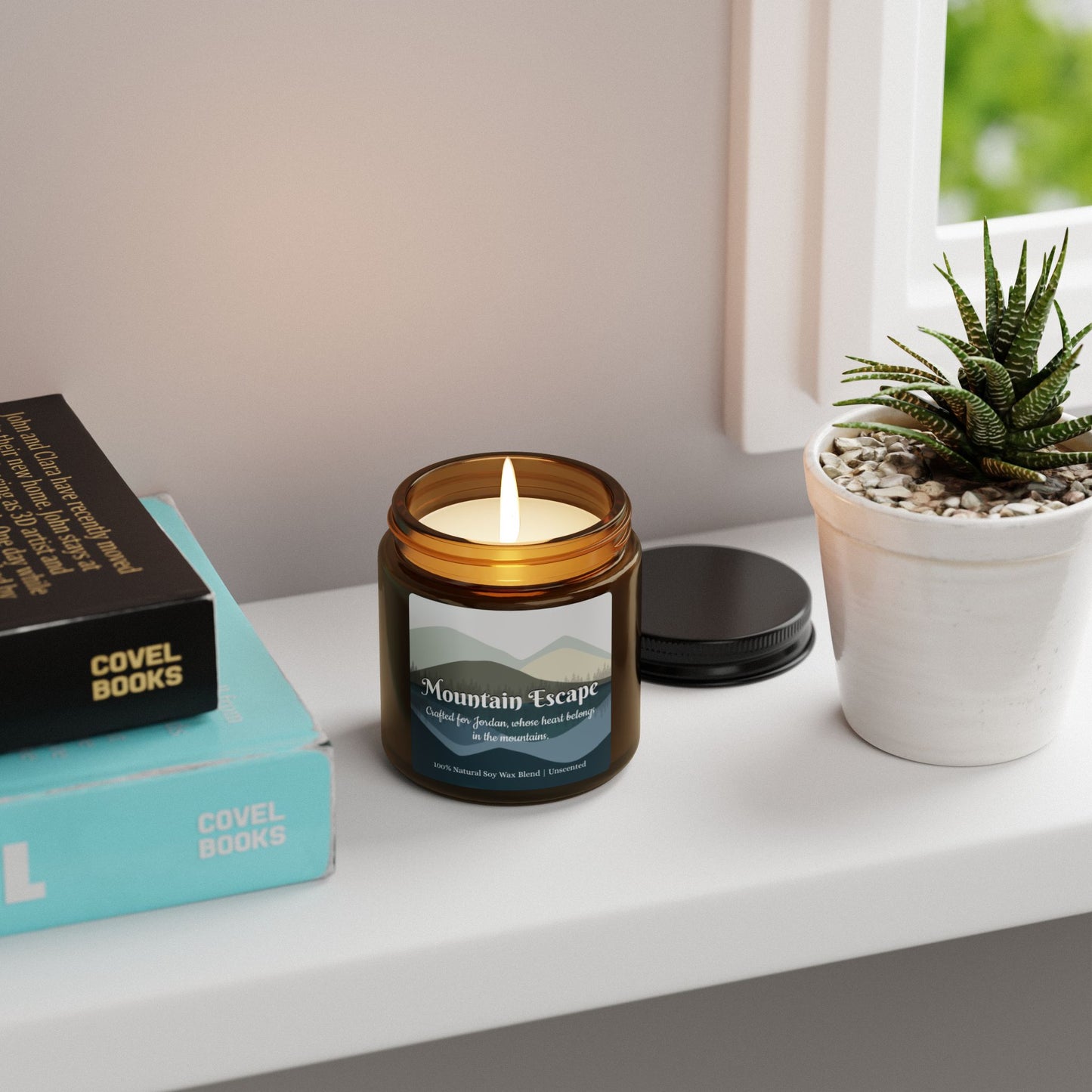Soy Candle - Mountain Escape Personalized with Name - 2 sizes Available
