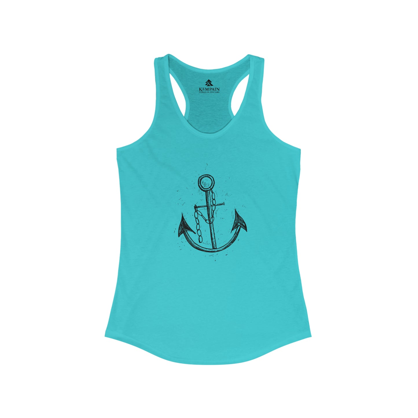 Vintage Ship Anchor Graphic Racerback Tank Top