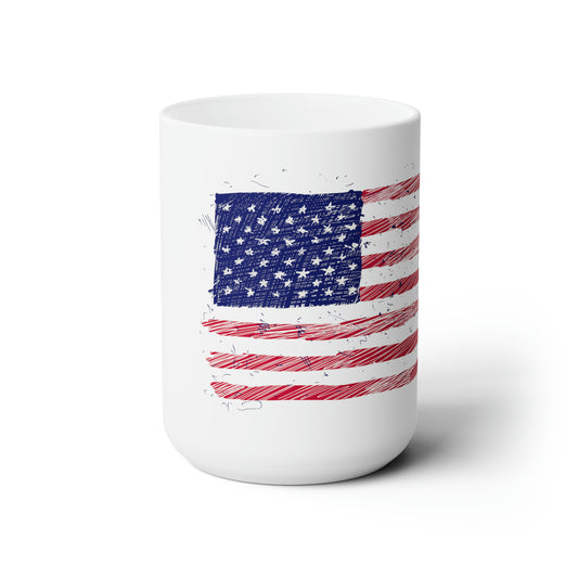American Flag Ceramic Mug 15oz