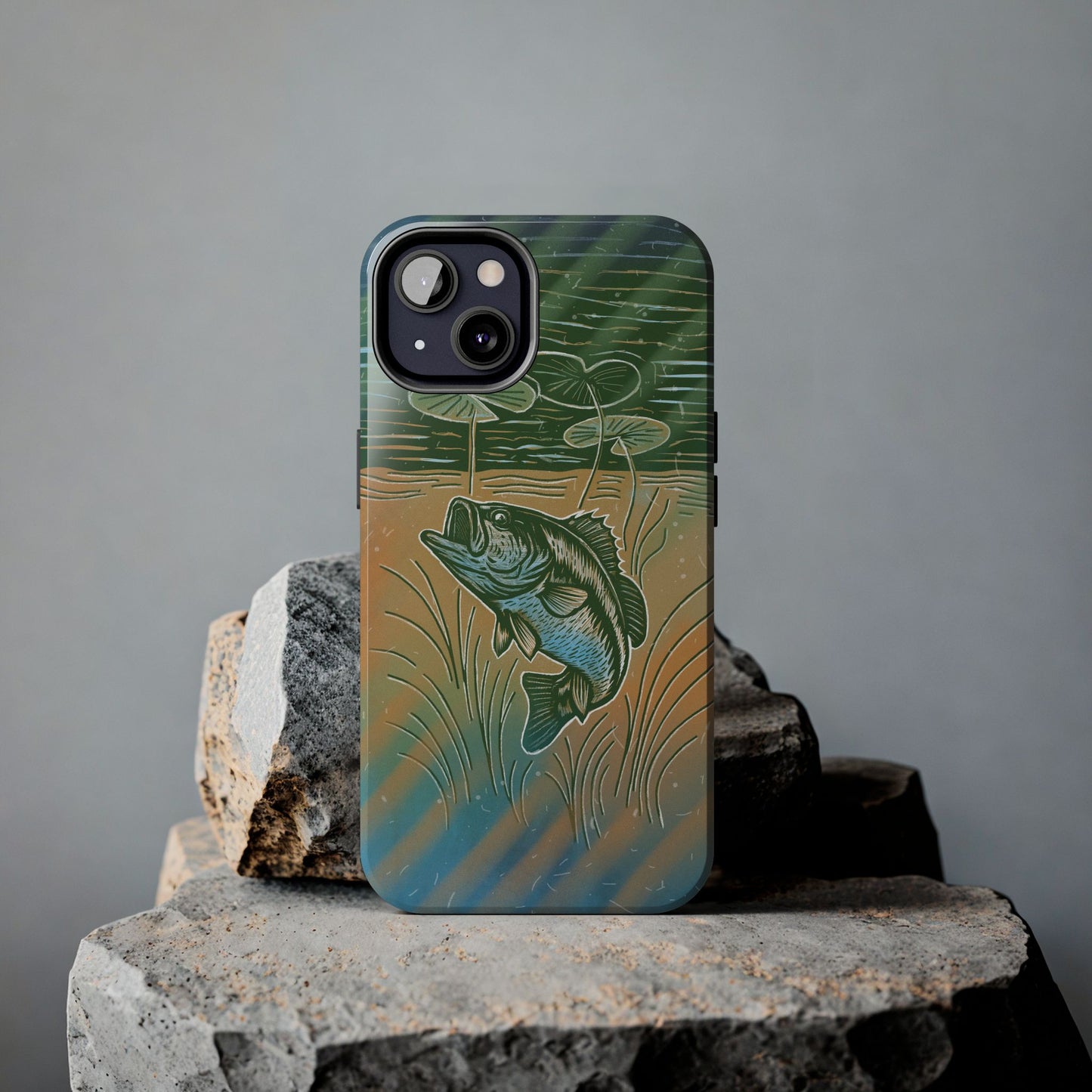 Bass Under Lily Pads Phone Case