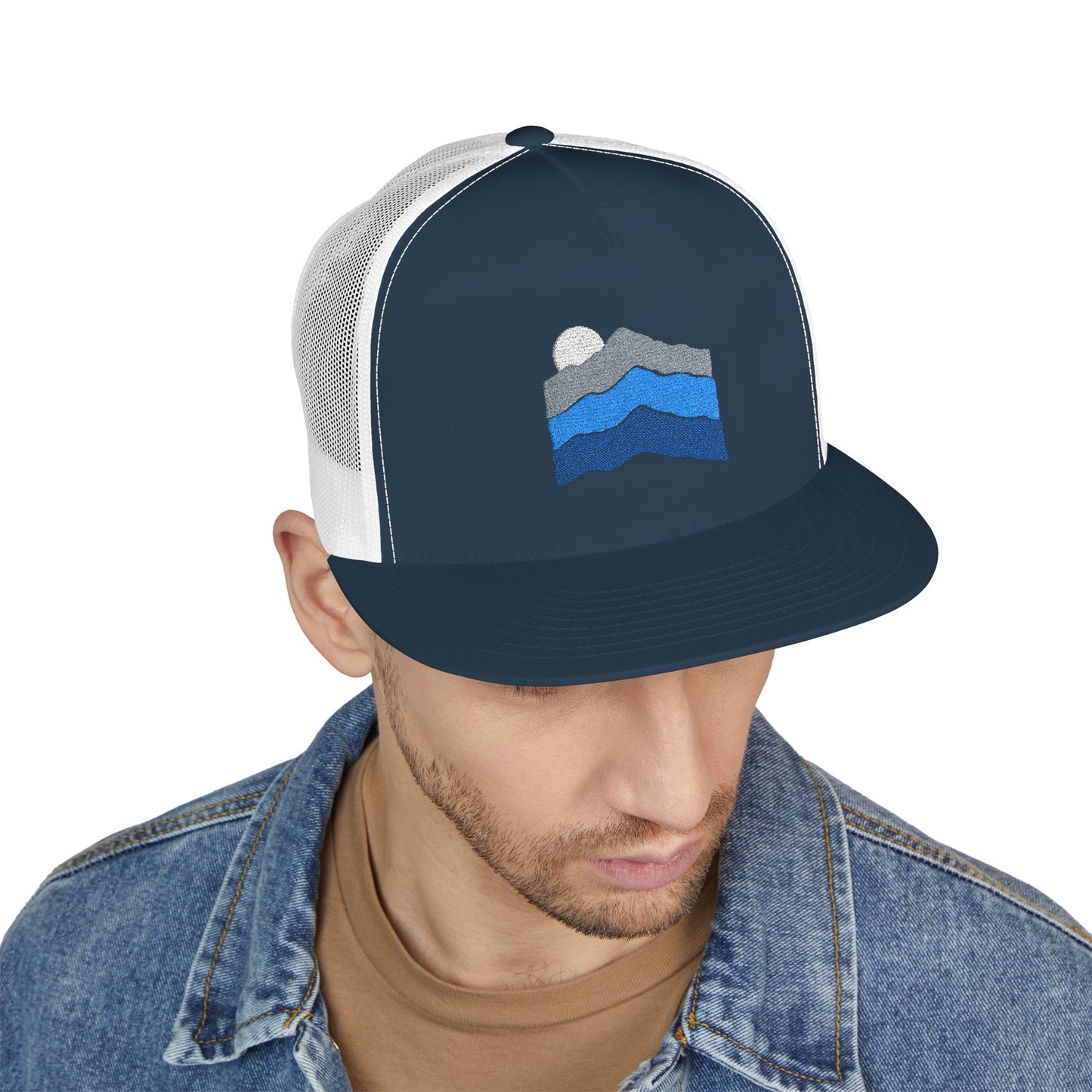 Mountain Ridge Trucker Cap – Embroidered 5-Panel Outdoor Hat