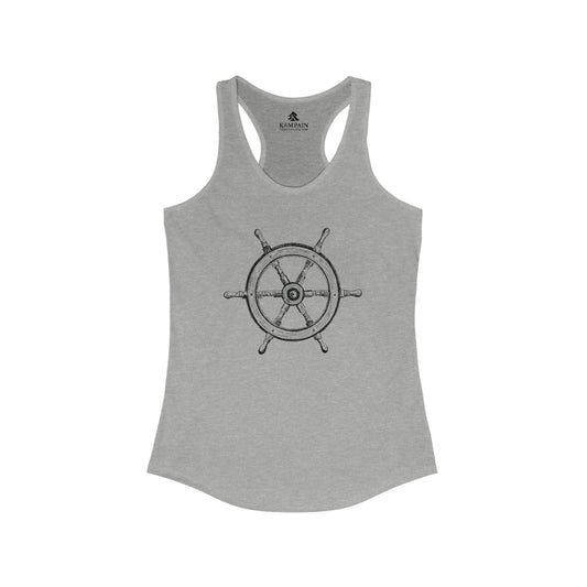Ship Wheel Graphic Racerback Tank Top