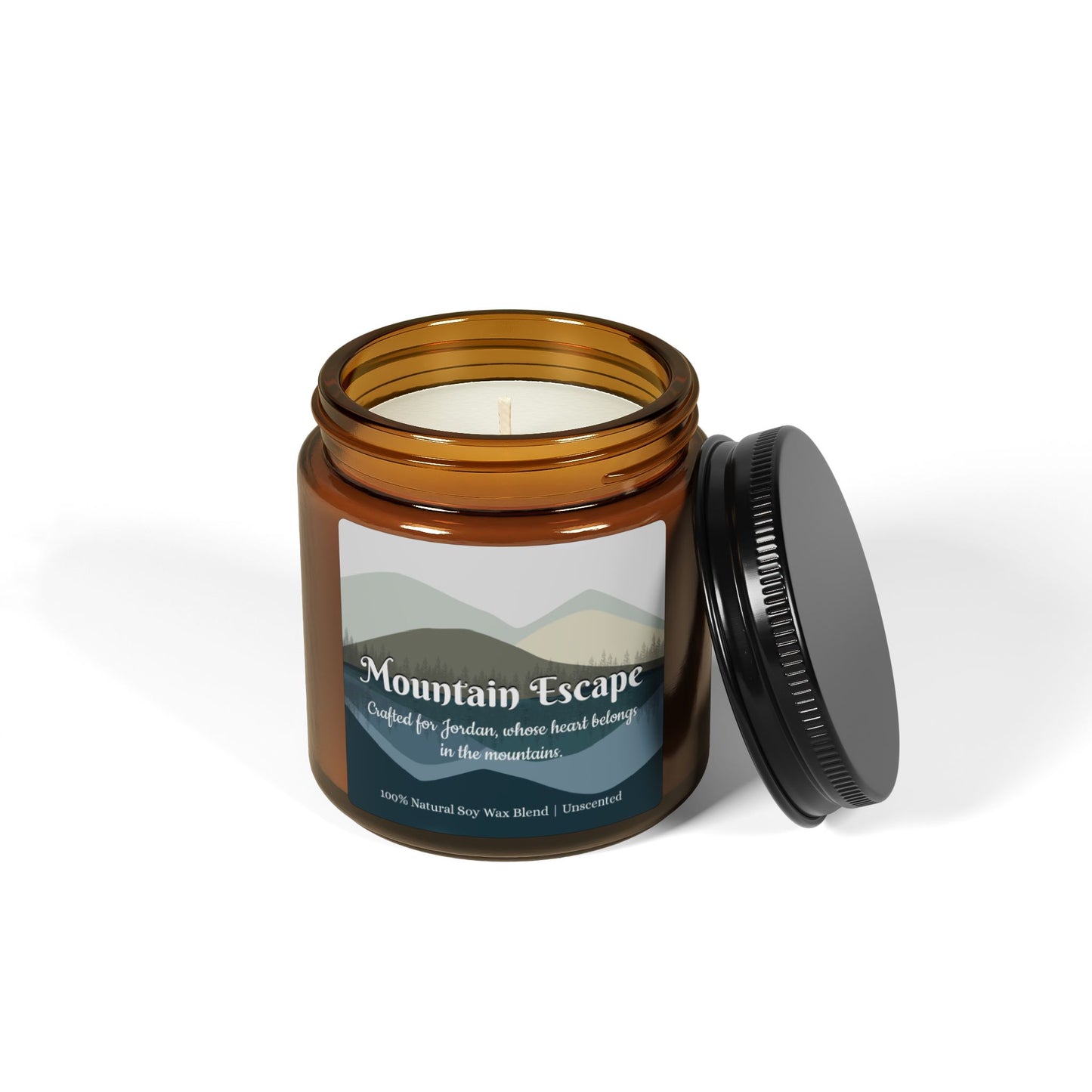 Soy Candle - Mountain Escape Personalized with Name - 2 sizes Available
