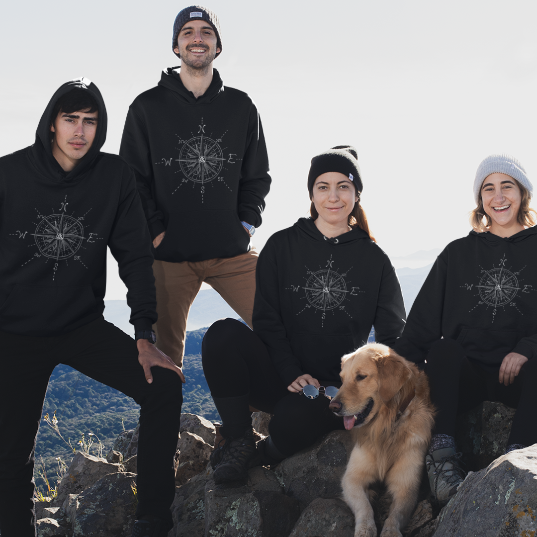 Adult True North Compass Hoodie | Unisex Fit