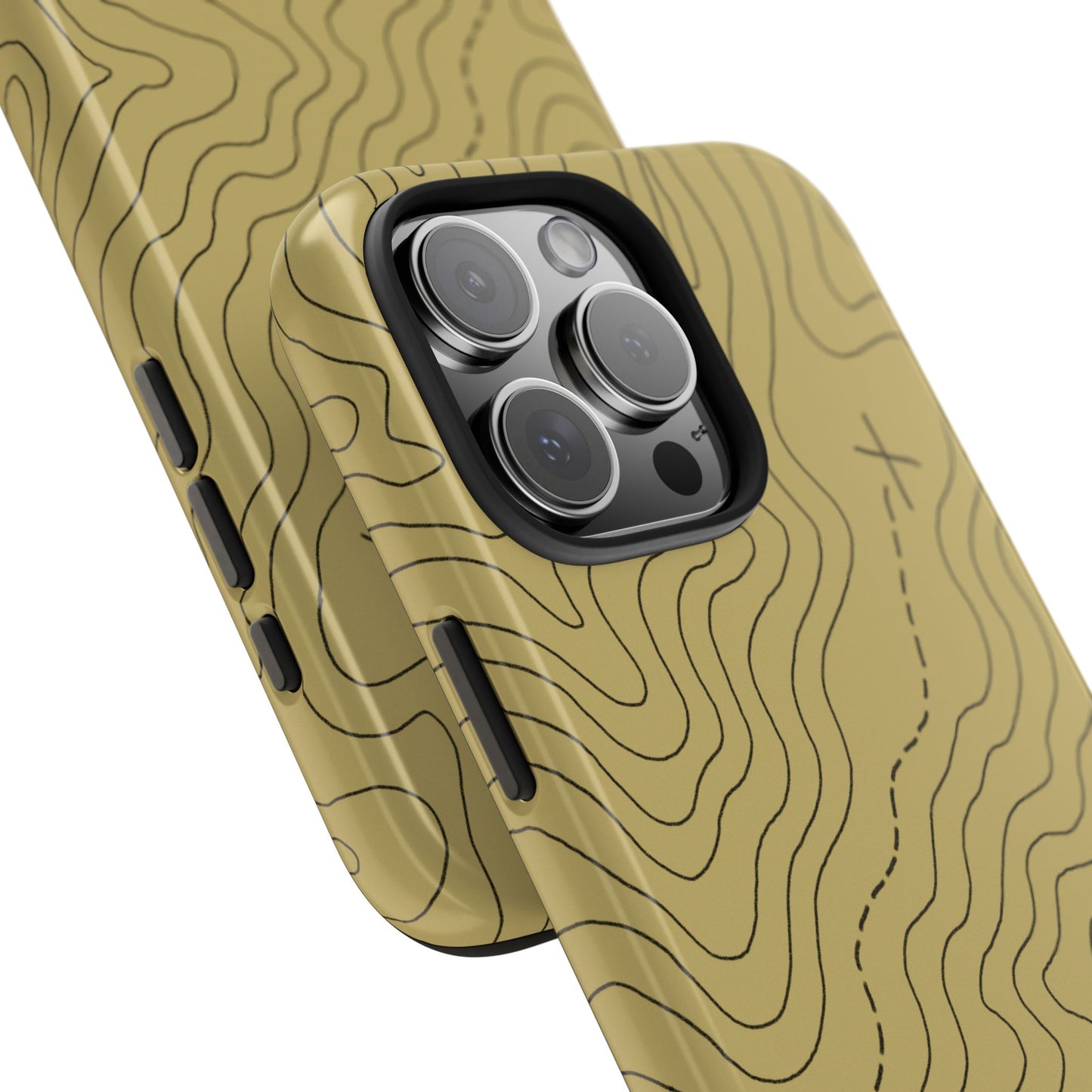 Contour Map Hiking Trail Phone Case