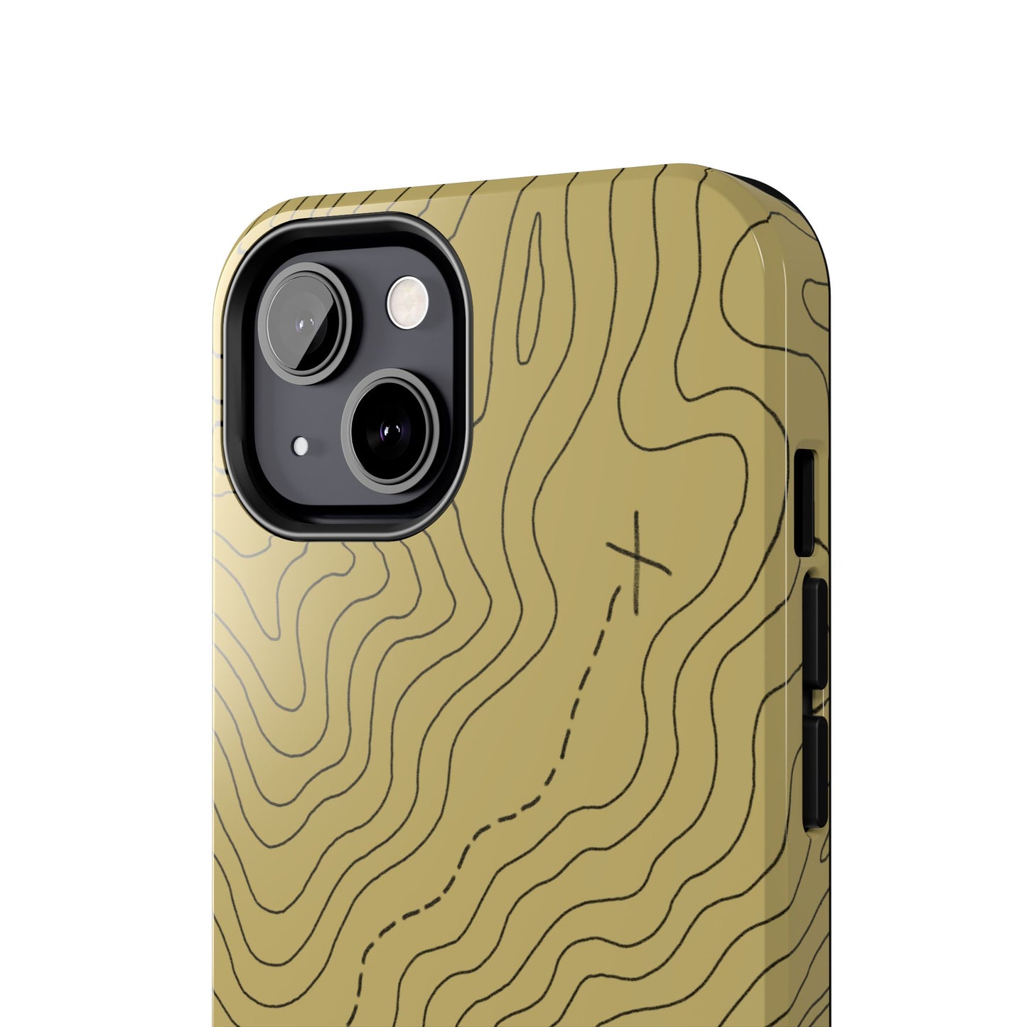 Contour Map Hiking Trail Phone Case