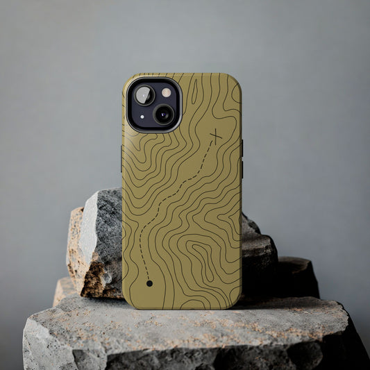Contour Map Hiking Trail Phone Case