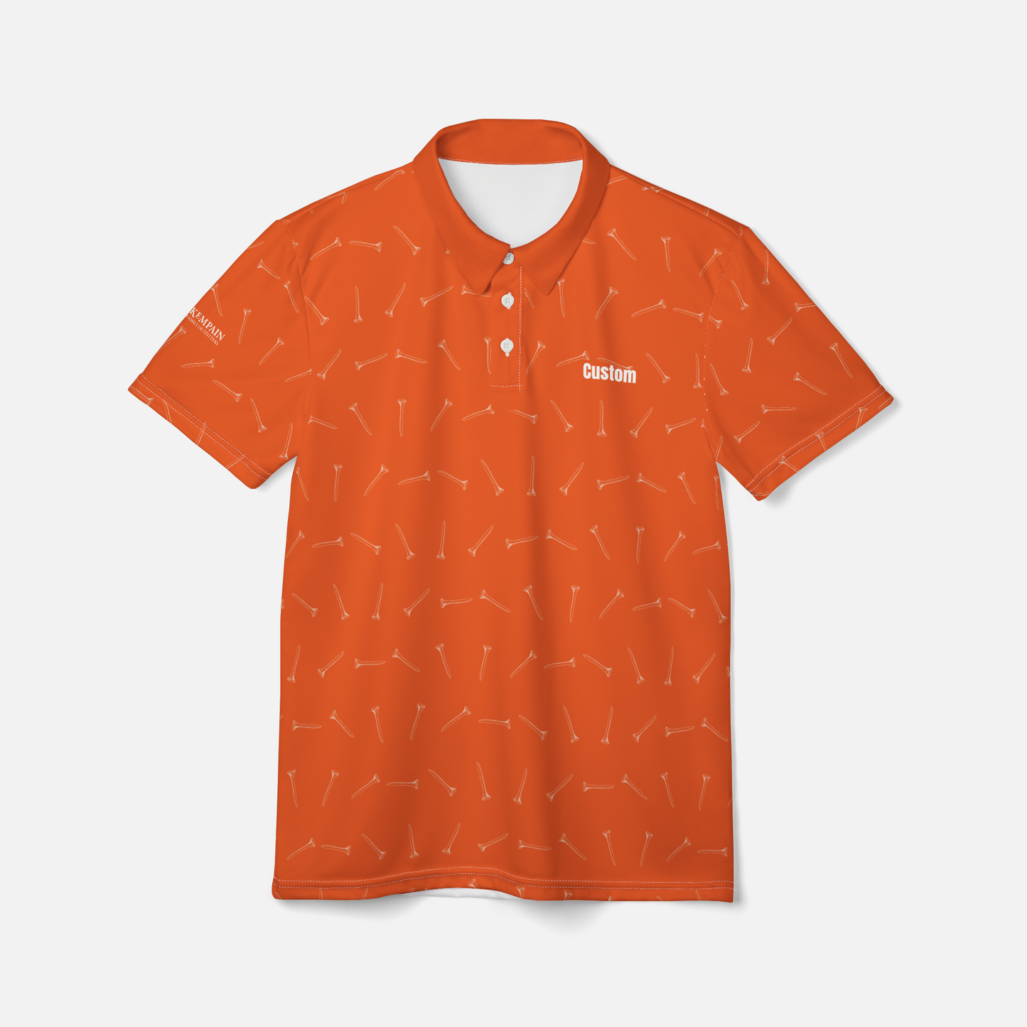 Adult Golf Polo Shirt with Tee Pattern and Personalized Name | Unisex Fit