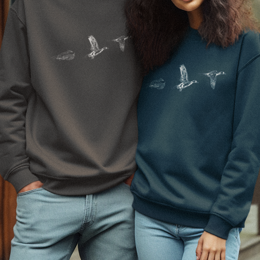 Adult Three Flying Ducks Crewneck | Unisex Fit