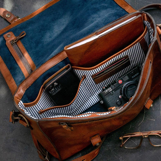 Heritage Leather Briefcase by Mission Mercantile Leather Goods
