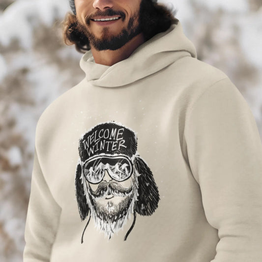 Men's Winter Snow Beard Hoodie | Unisex Fit