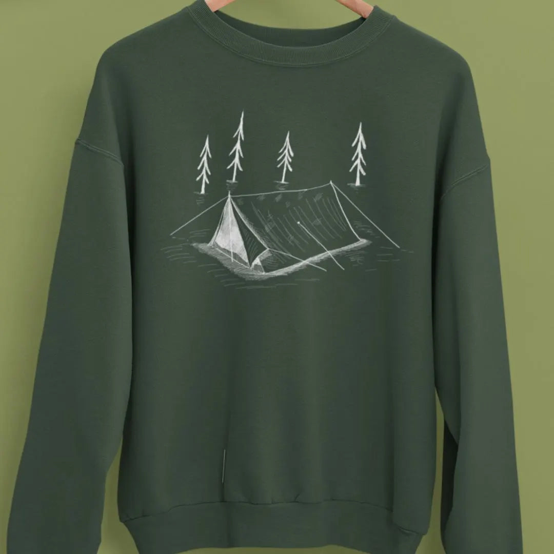 Women's Camping Tent Crewneck | Unisex Fit
