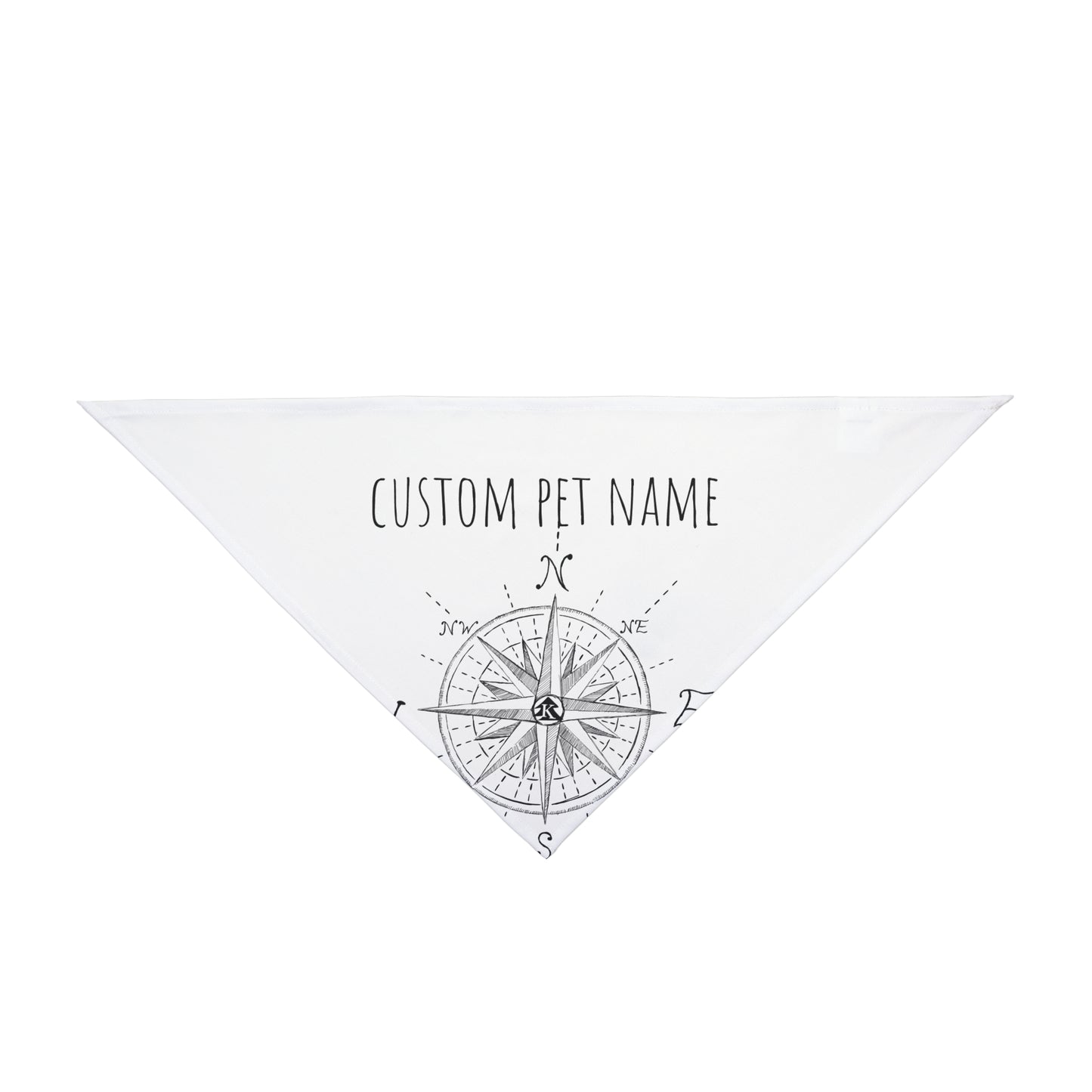 Custom True North Compass Pet Bandana