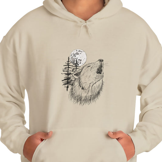 Men's Wolf Hoodie | Unisex Fit