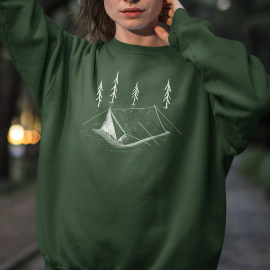Women's Camping Tent Crewneck | Unisex Fit