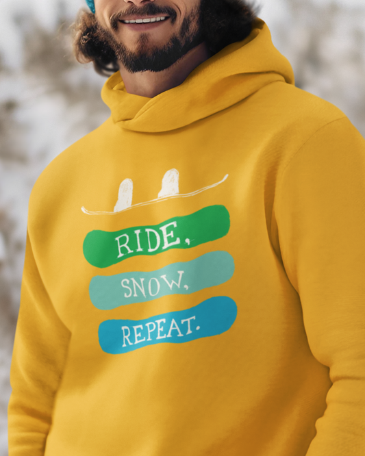Men's Ride, Snow, Repeat Hoodie | Unisex Fit