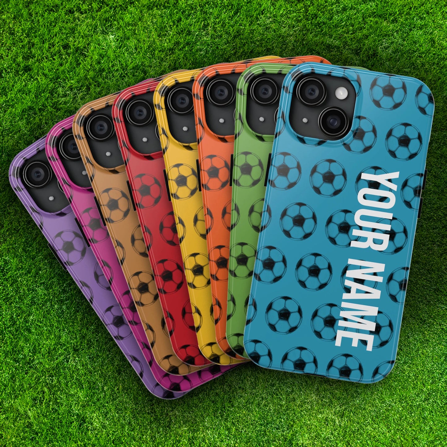 Custom Soccer Pattern iPhone Case