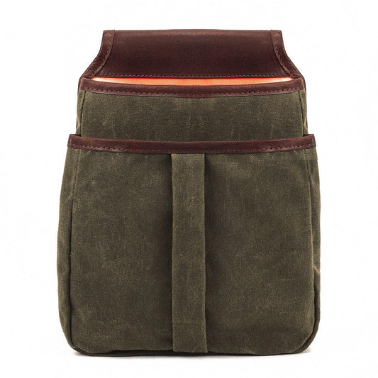 White Wing Waxed Canvas Double Foraging Pouch by Mission Mercantile Leather Goods sold by Kempain Family Outfitters.