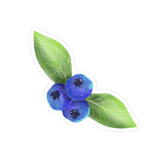 Blueberry Sticker | Illustrated Fruit Kiss-Cut Decal