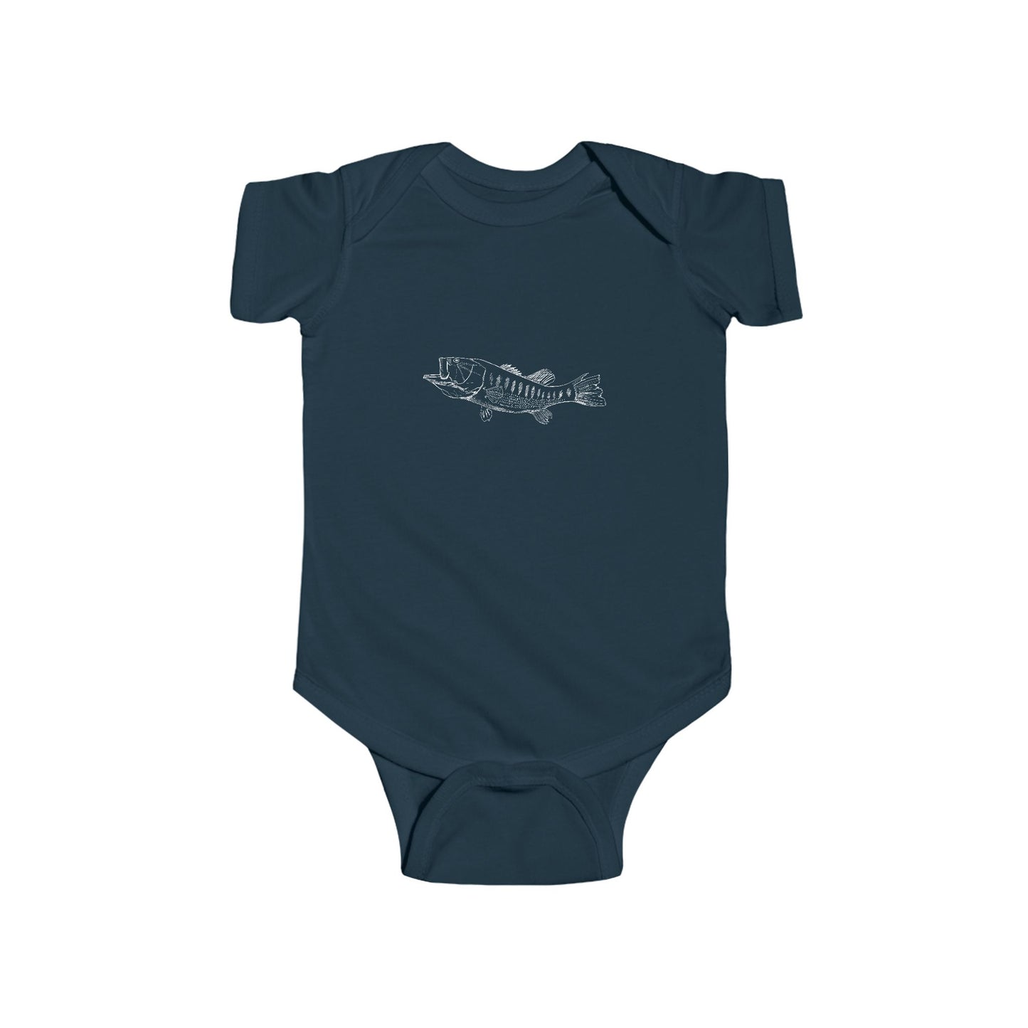 Largemouth Bass Baby Bodysuit | Fishing-Themed Infant Outfit
