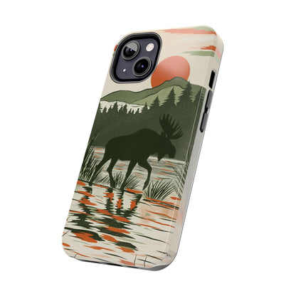 Moose in Marshland Phone Case