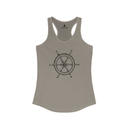 Ship Wheel Graphic Racerback Tank Top