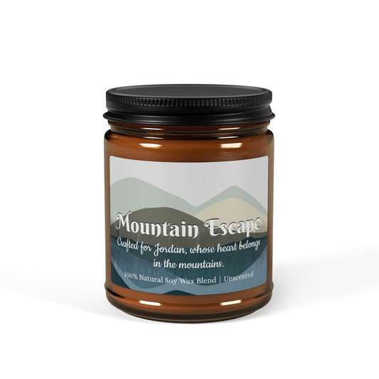 Soy Candle - Mountain Escape Personalized with Name - 2 sizes Available