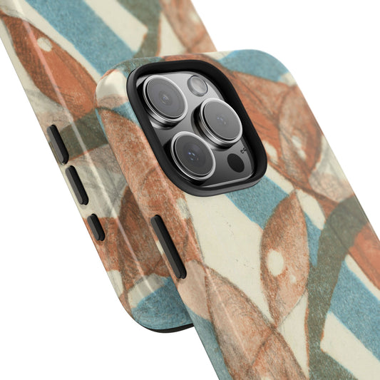 Earth Tone Monotype Print Phone Case – Unique, Artistic & Durable Protection
