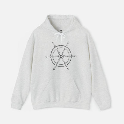 Men's Vintage Ship Wheel Hoodie | Unisex Fit