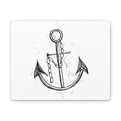 Ship Anchor Illustration - Canvas Gallery Wrap