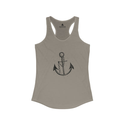 Vintage Ship Anchor Graphic Racerback Tank Top