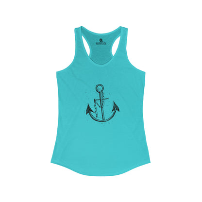 Vintage Ship Anchor Graphic Racerback Tank Top