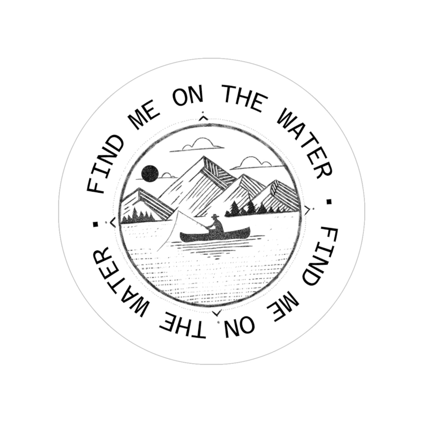 Sticker: Find Me On The Water