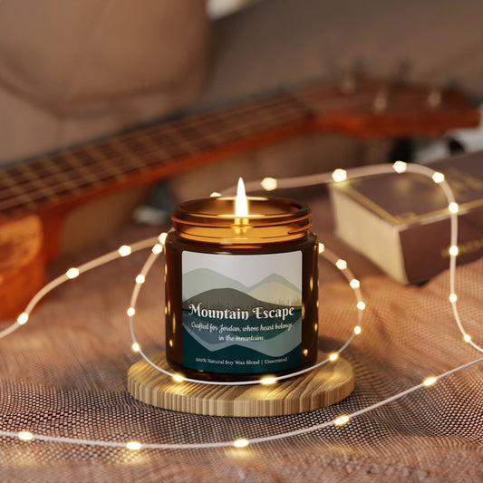 Soy Candle - Mountain Escape Personalized with Name - 2 sizes Available