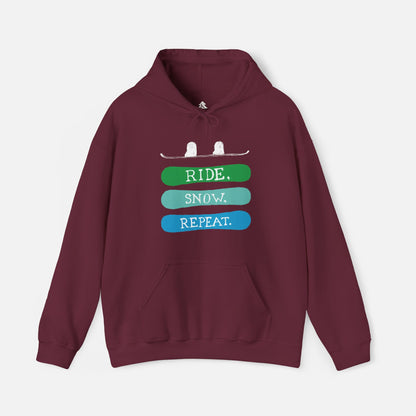 Men's Ride, Snow, Repeat Hoodie | Unisex Fit