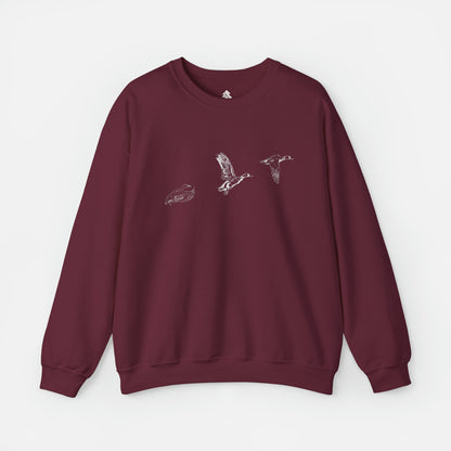 Adult Three Flying Ducks Crewneck | Unisex Fit