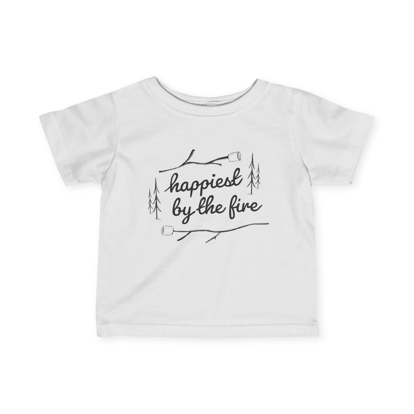 Infant Tee - Happiest By the Fire - Marshmellows and Sticks