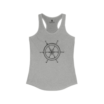 Ship Wheel Graphic Racerback Tank Top