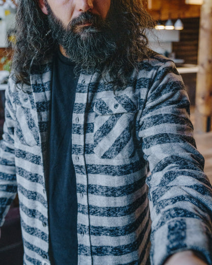 MuskOx Grand Flannel | 8.9oz Heavyweight | Charcoal Gingham